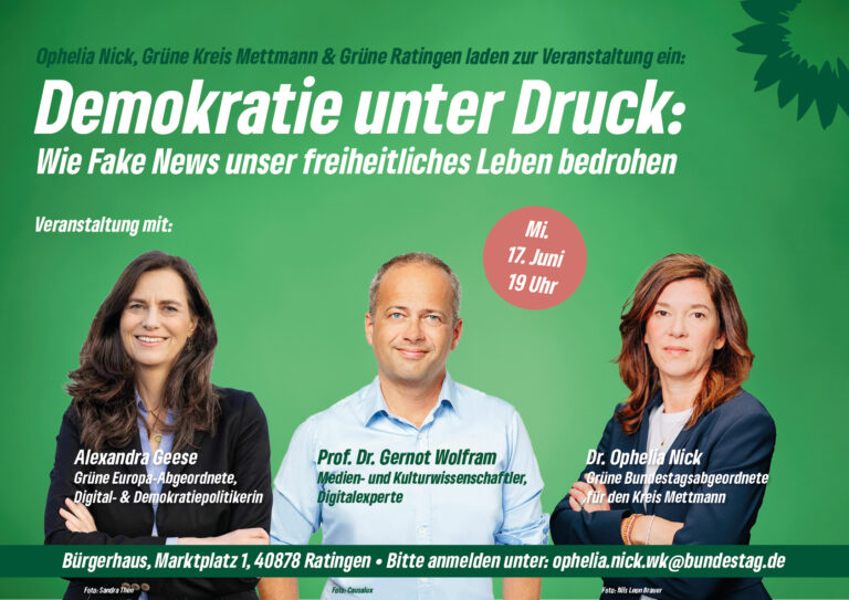 Einladung zur Veranstaltung „Demokratie unter Druck – Wie Fake News unser freiheitliches Leben bedrohen“